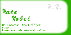 mate nobel business card